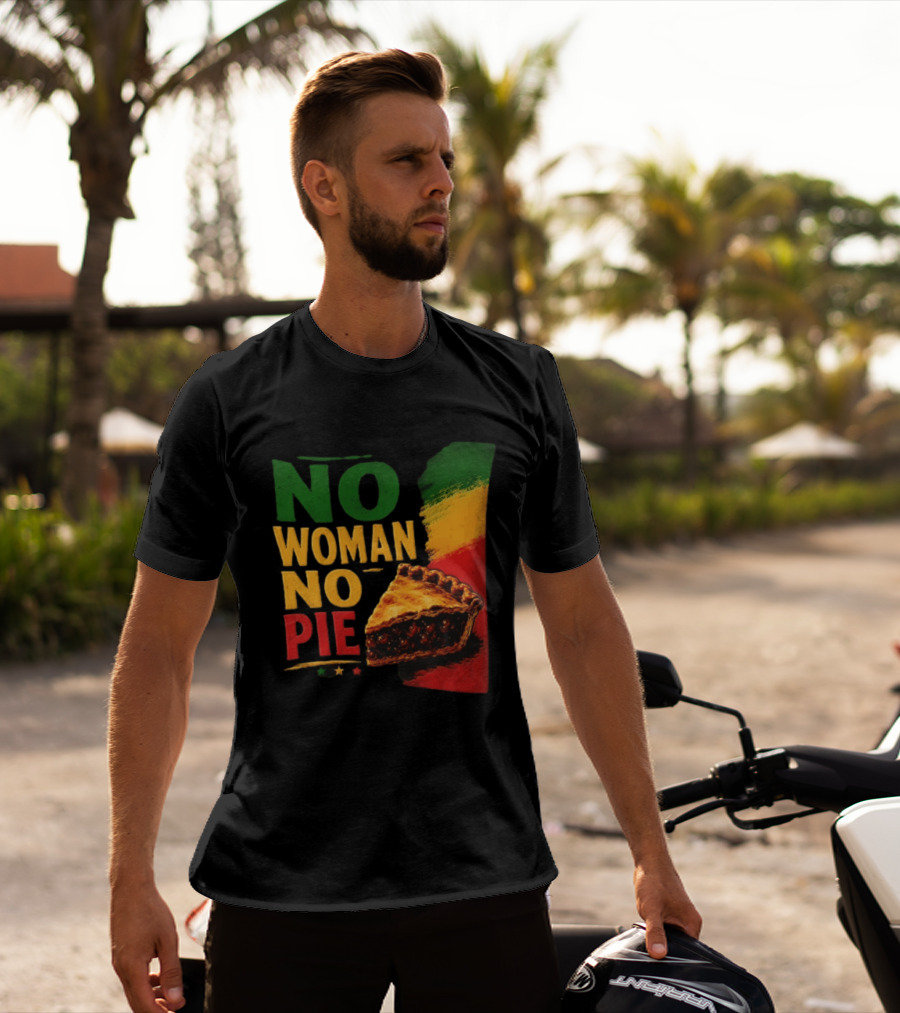 No Woman No Pie Cherry Pastry Rasta T-Shirt