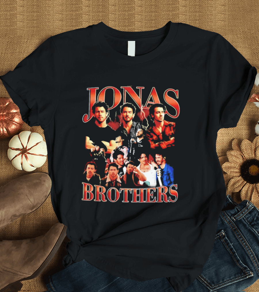 Jonas Brothers Tour Collage Fans Classic Compilation T-Shirt