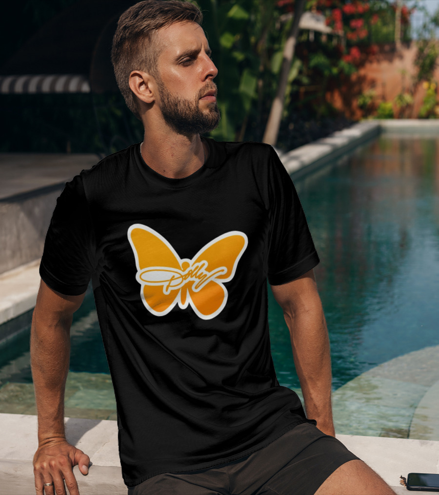 Tennessee Dolly Parton Butterfly Heritage Football T-Shirt