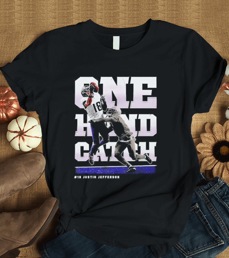 One Hand Catch Justin Jefferson Minnesota T-Shirt