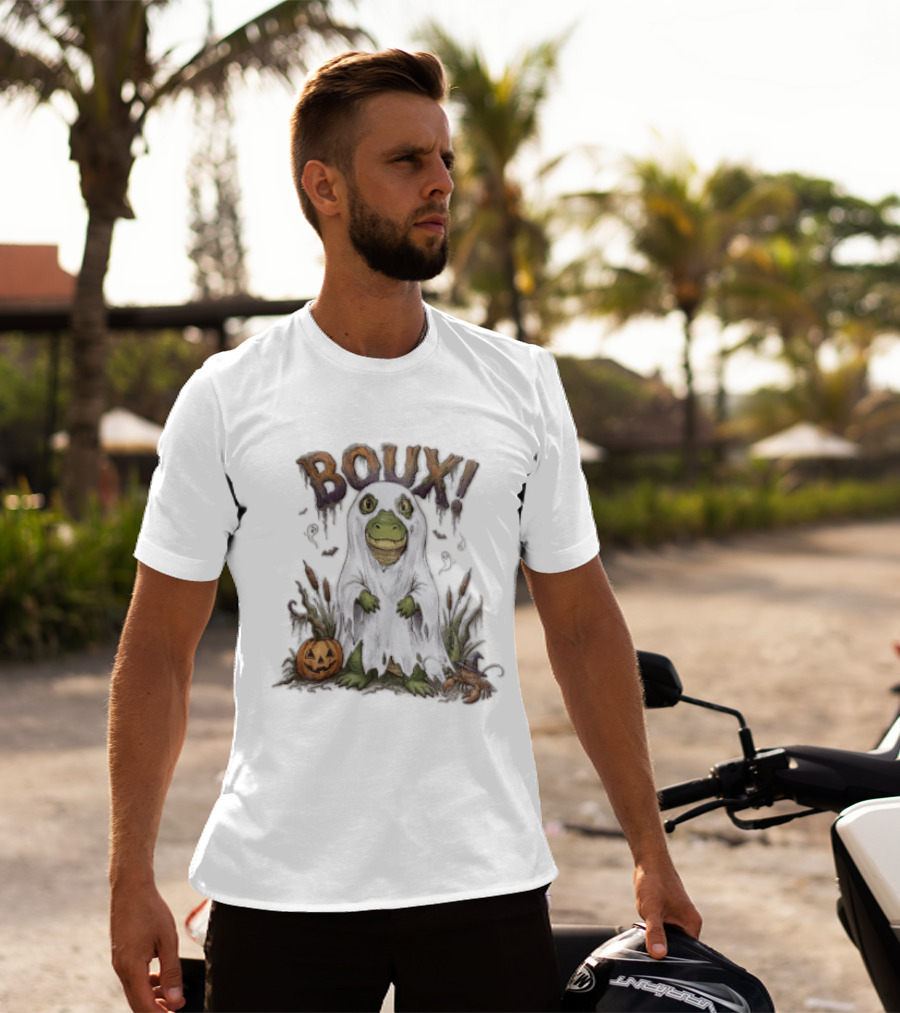 Boux Halloween Cartoon Alligator Ghost Pumpkin Crawfish T-Shirt