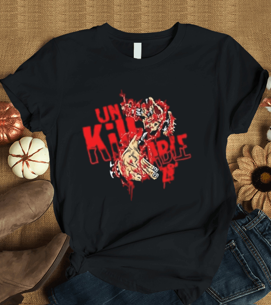 Unkillable Blood Hand Horror Design Men's Clothing T-Shirt