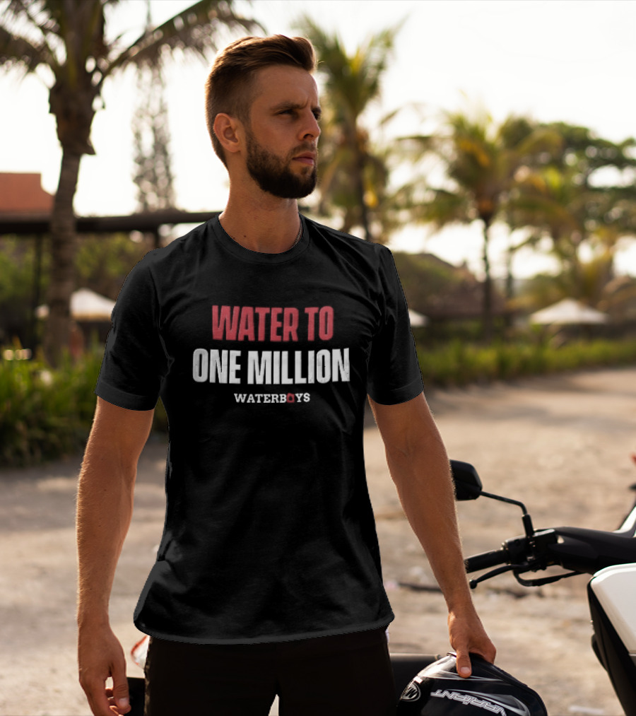 Waterboys Water To One Million Distressed Red White T-Shirt