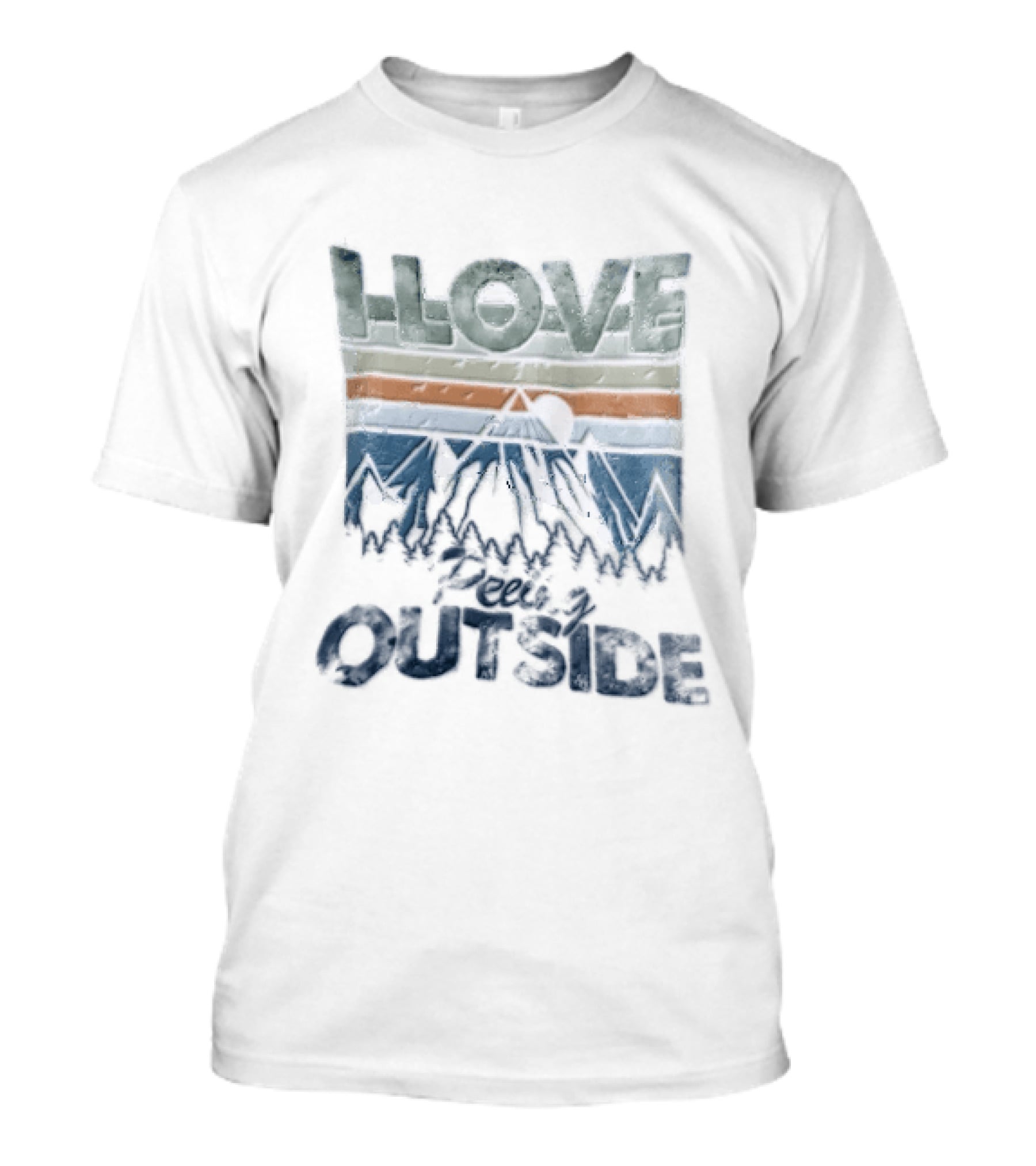 I Love Peeing Outside Mountain Sun Pine Trees T-Shirt