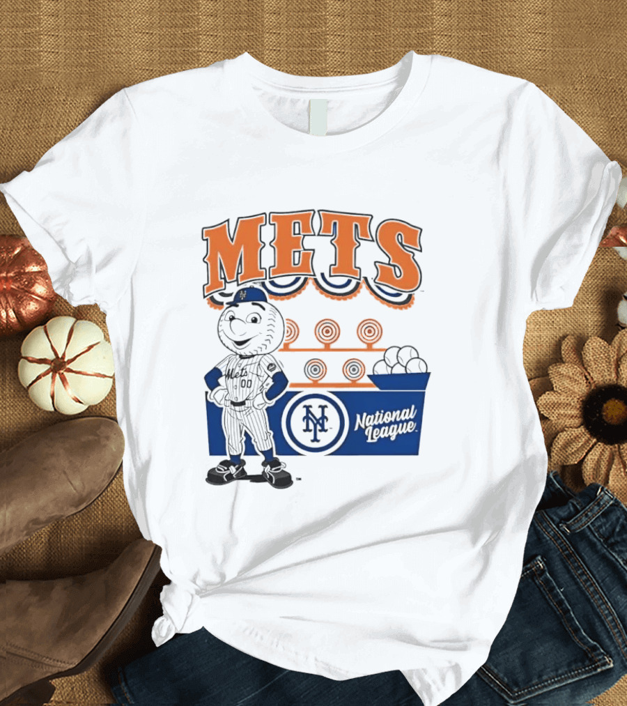 Mitchell & Ness Nostalgia Mets National League Mr. Met Baseball Batting Practice T-Shirt