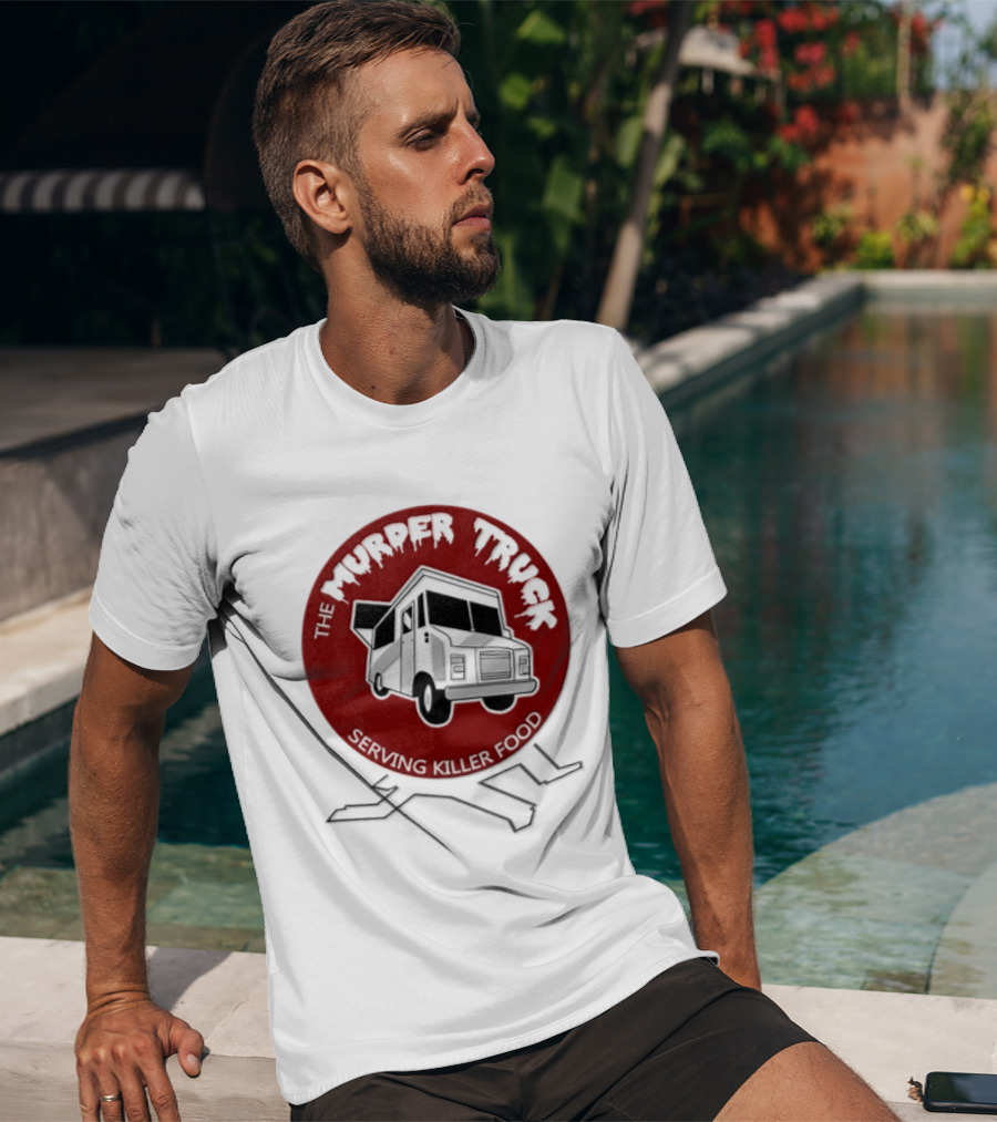 The Murder Truck Serving Killer Food Red Circle T-Shirt