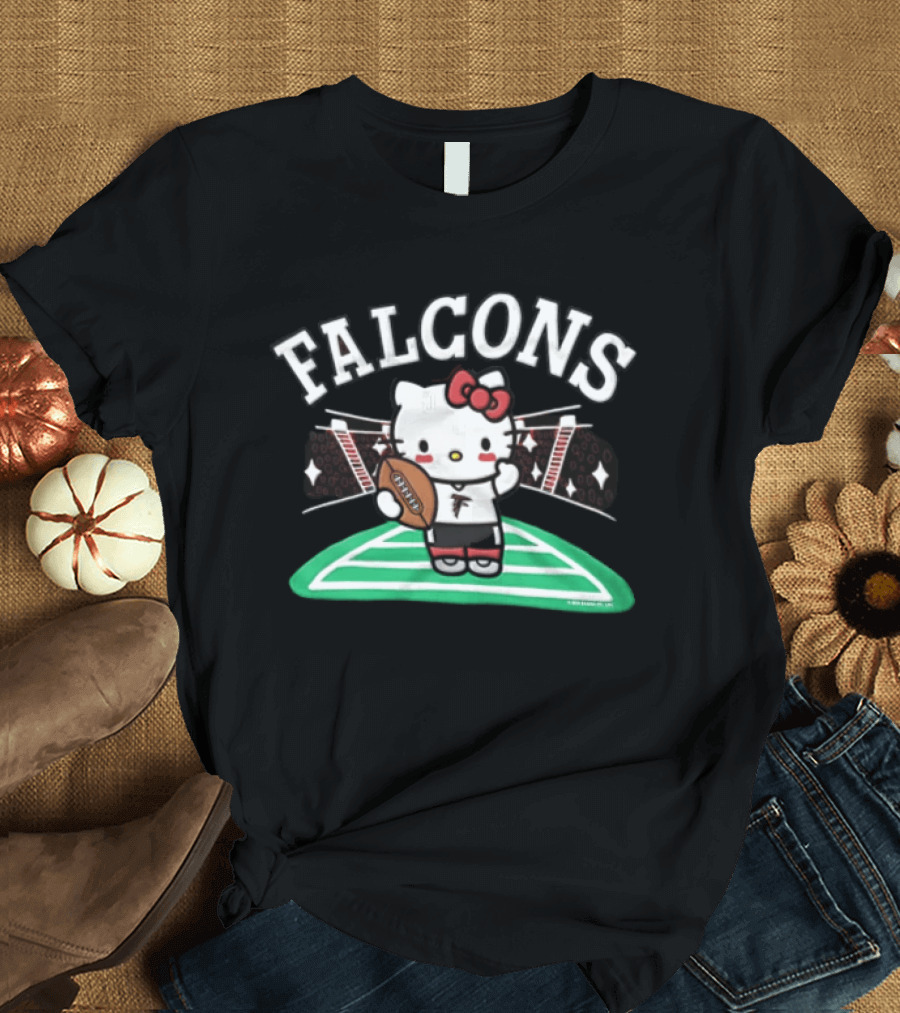 Hello Kitty Falcons Football Collaboration T-Shirt