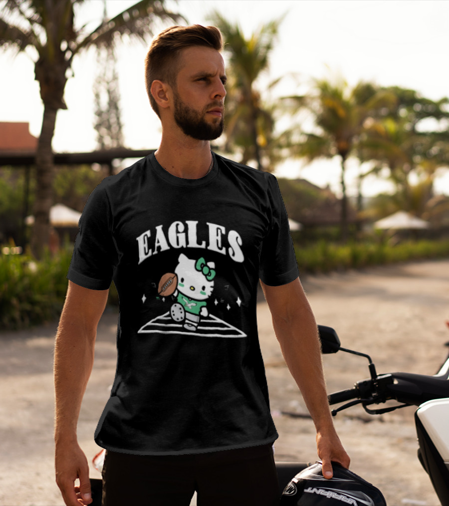 Hello Kitty Philadelphia Eagles Football Collaboration T-Shirt
