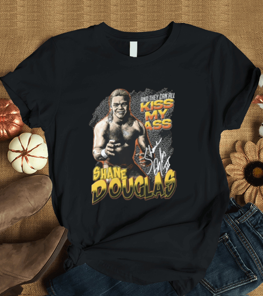 Shane Douglas Kiss My Ass Signature Iconic Franchise Wrestling T-Shirt
