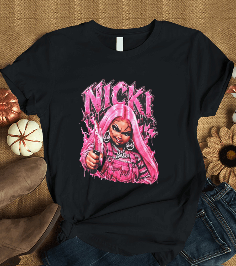 Nicki Chucky Barbie Good Guys Pink Halloween 2026 T-Shirt