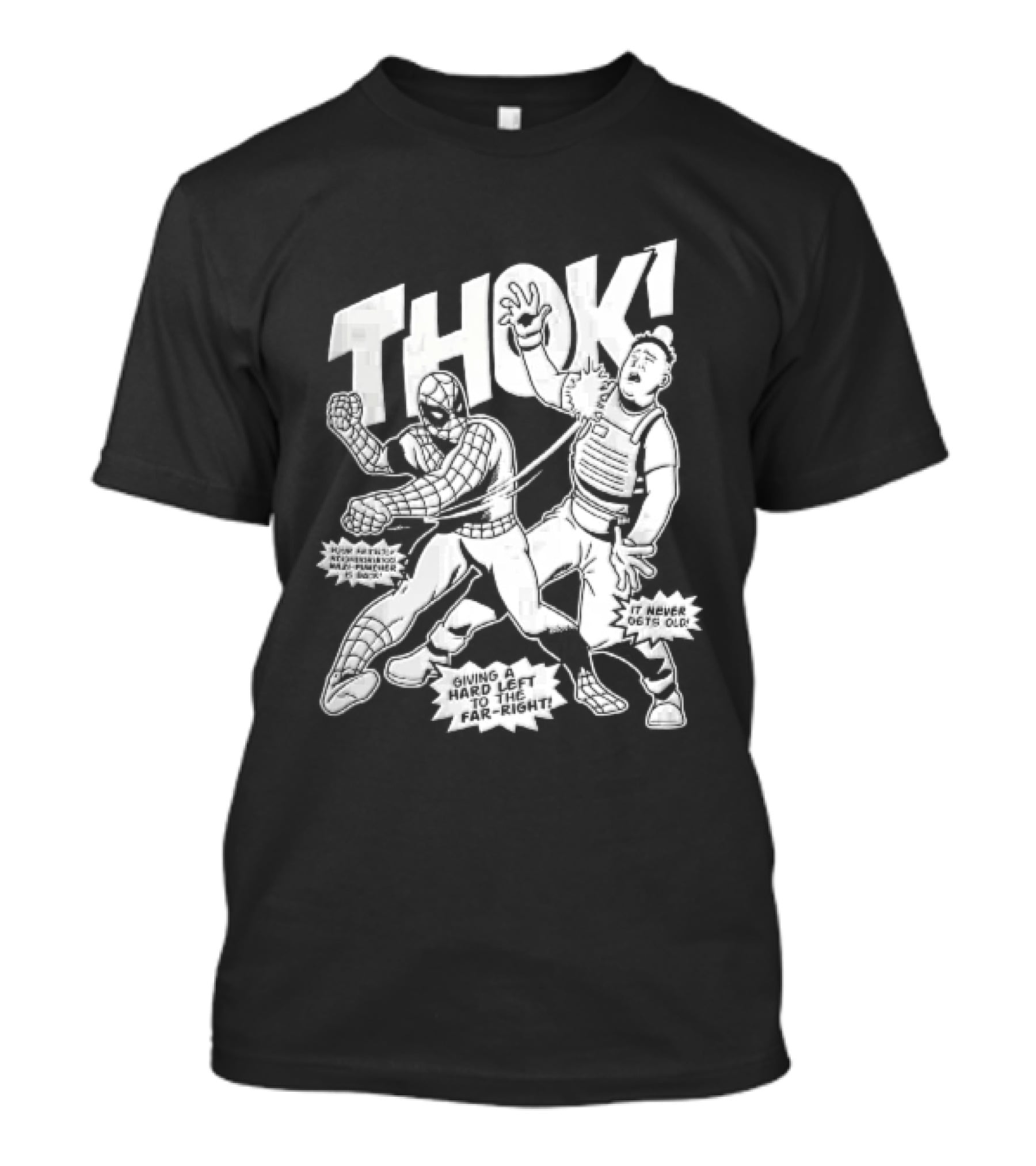 Spider Man Thok Nazi Puncher Far Right Comic Line T-Shirt