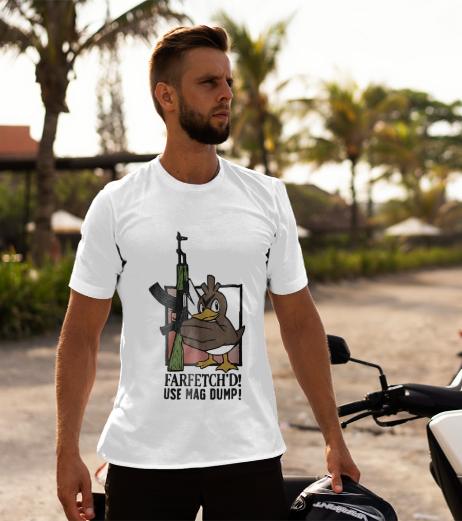 Farfetch'd Use Mag Dump Pok Mon Holding AK47 Rifle T-Shirt