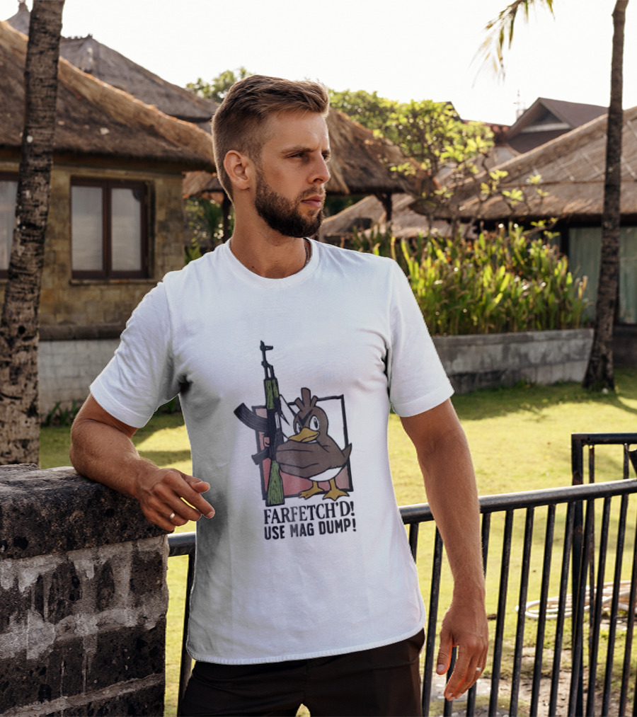 Farfetch'd Use Mag Dump Pok Mon Holding AK47 Rifle T-Shirt