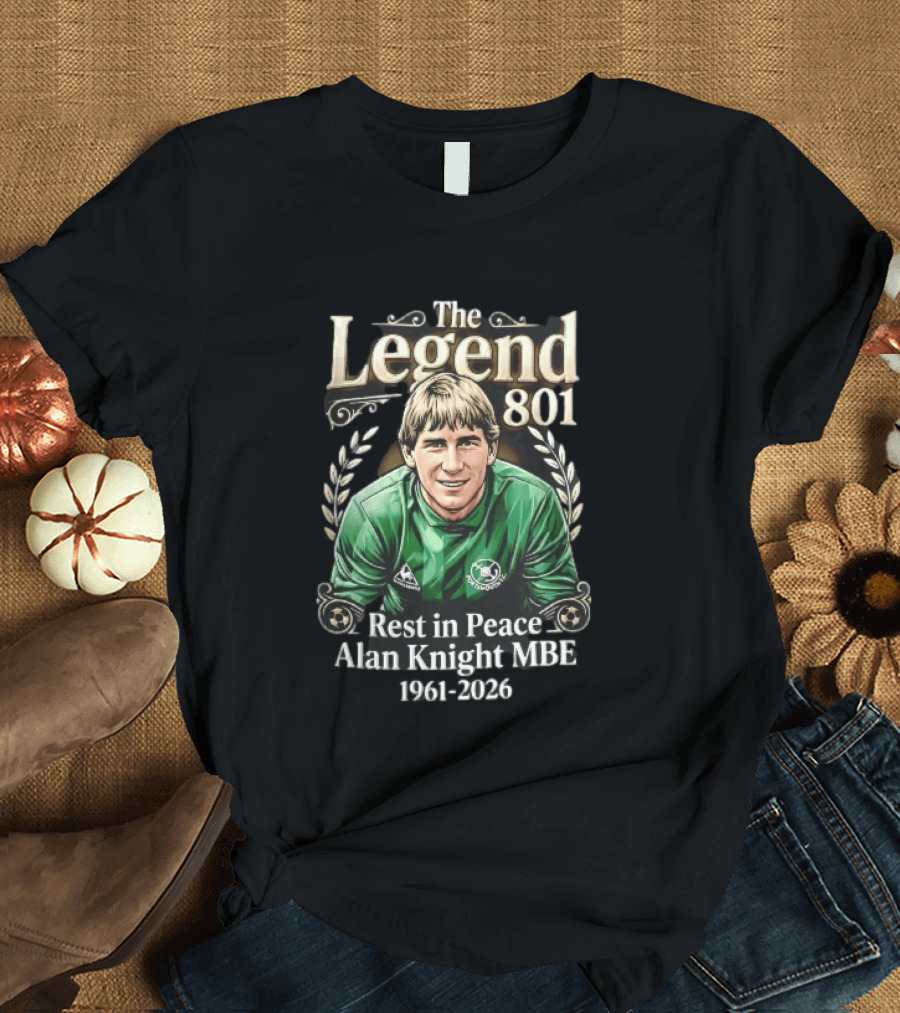 Portsmouth FC The Legend 801 Alan Knight MBE 1961 2026 Goalkeeper Laurel Wreath T-Shirt