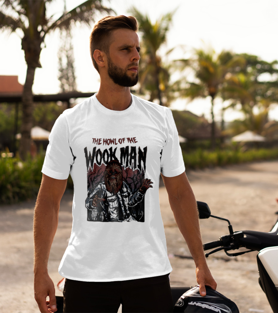 The Howl Of The Wook Man Chewbacca Werewolf Spooky Forest Horror Flannel Jacket T-Shirt