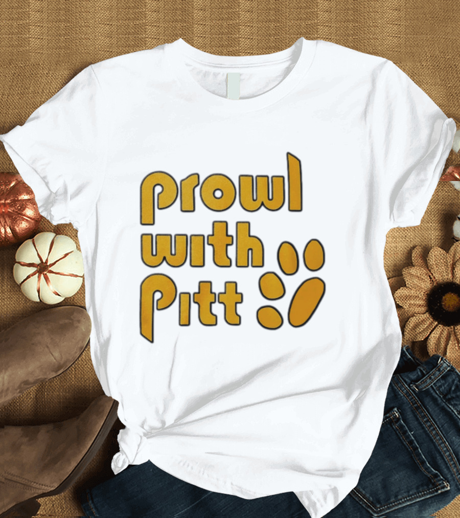 Prowl With Pitt Paw Print Pittsburgh Spirit T-Shirt