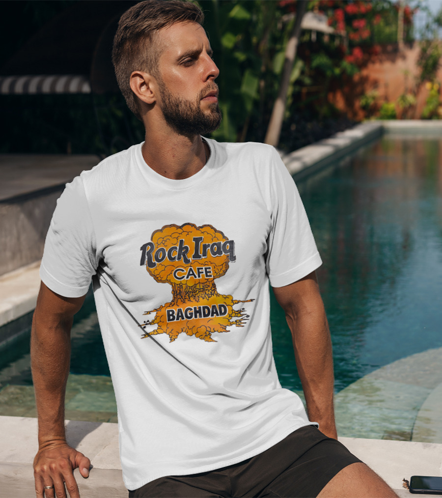 Rock Iraq Cafe Baghdad Nuclear Explosion Cloud T-Shirt