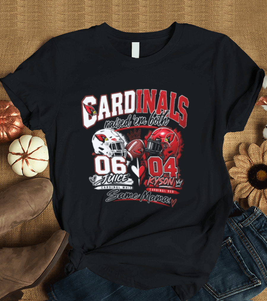 Cardinals Raised 'em Both 06 White Juice Vs 04 Red Kyson Bax Memx T-Shirt