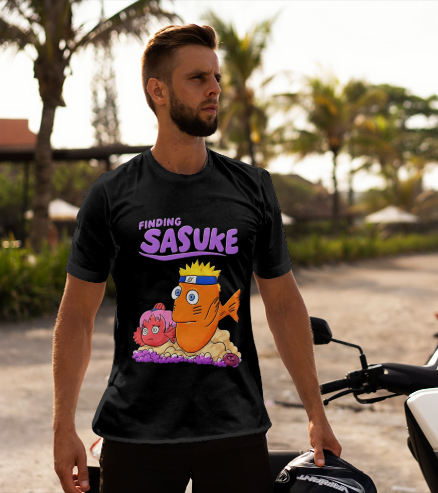 Finding Sasuke With Naruto And Nemo Crossover Adventure T-Shirt