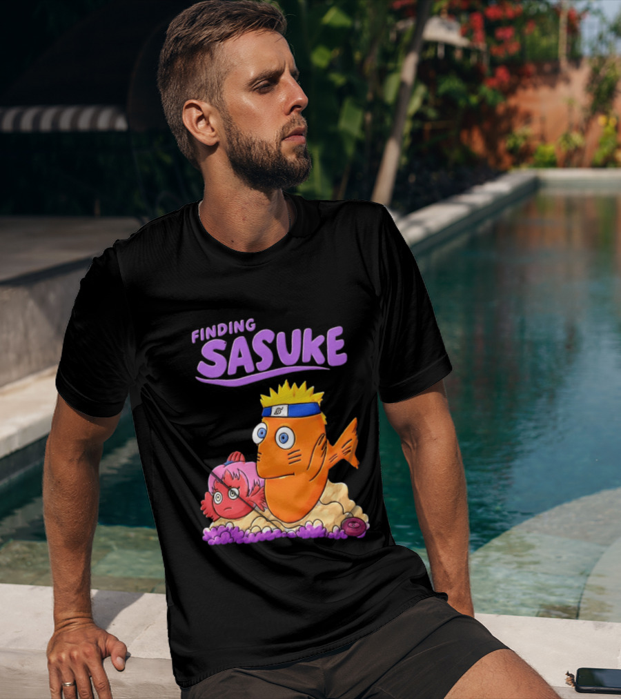 Finding Sasuke With Naruto And Nemo Crossover Adventure T-Shirt