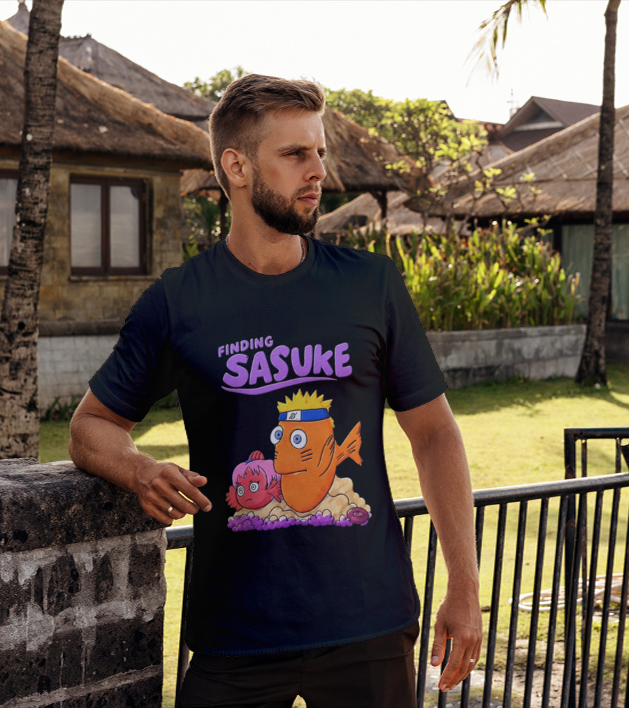 Finding Sasuke With Naruto And Nemo Crossover Adventure T-Shirt