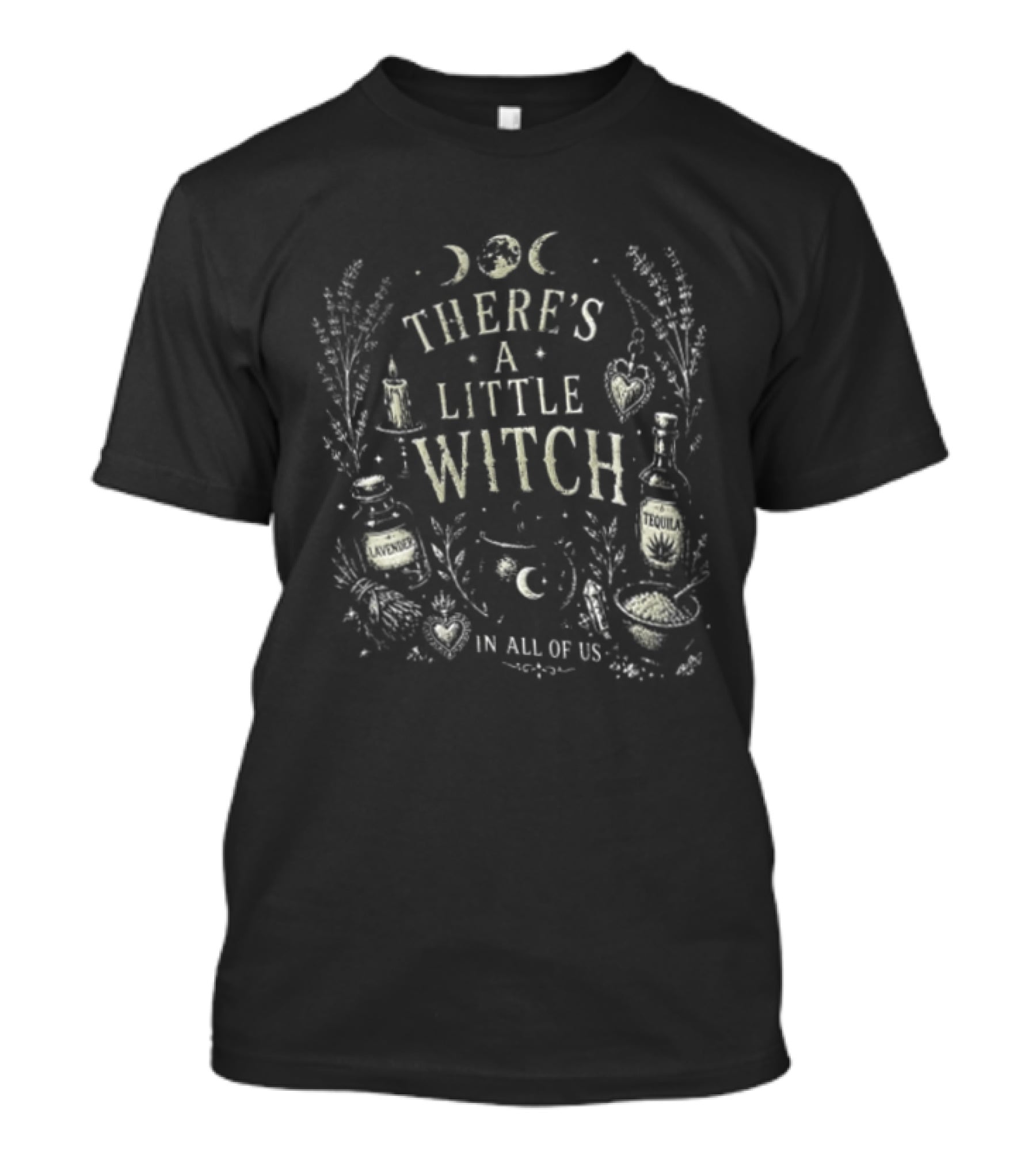 There's A Little Witch In All Of Us Moon And Candle Magic Potion T-Shirt