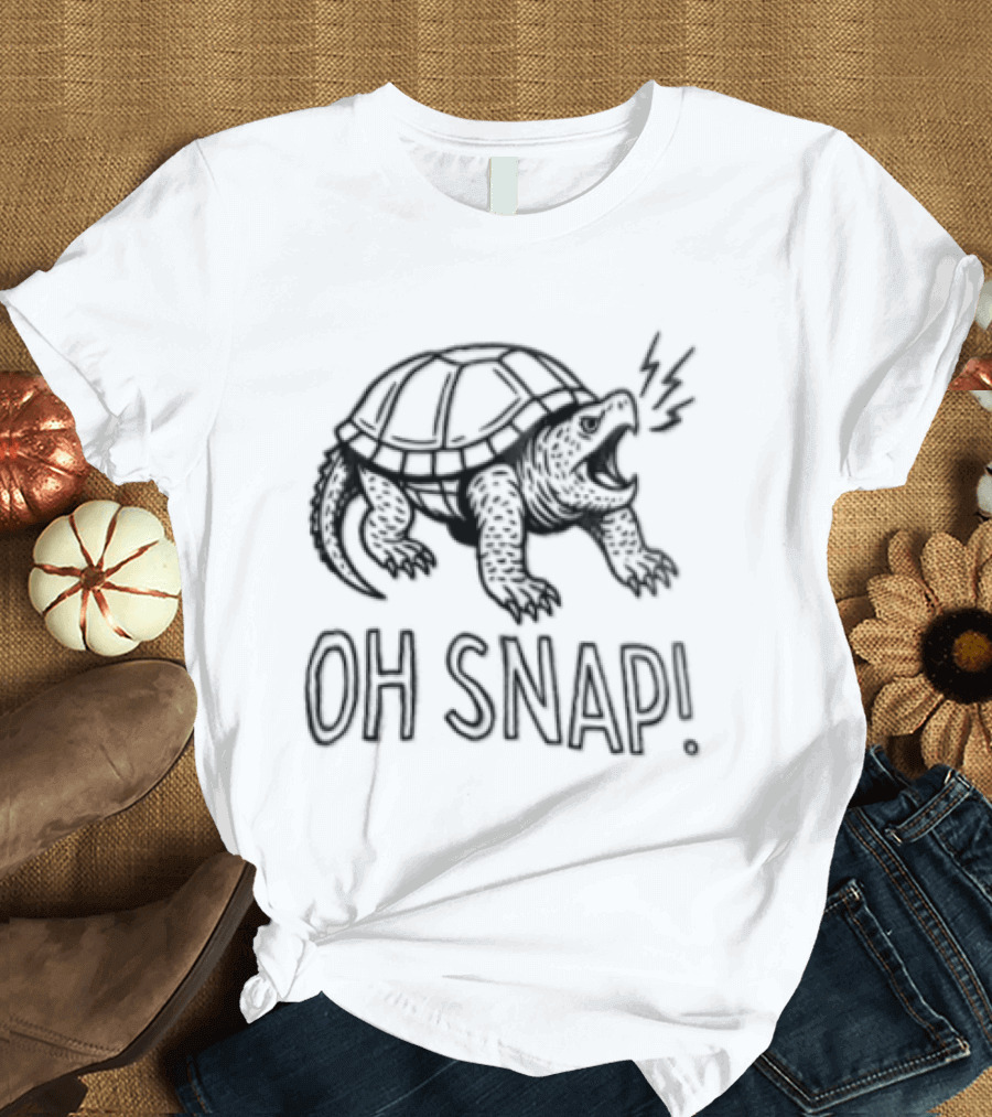 Turtle Oh Snap Funny Snapping Turtle T-Shirt