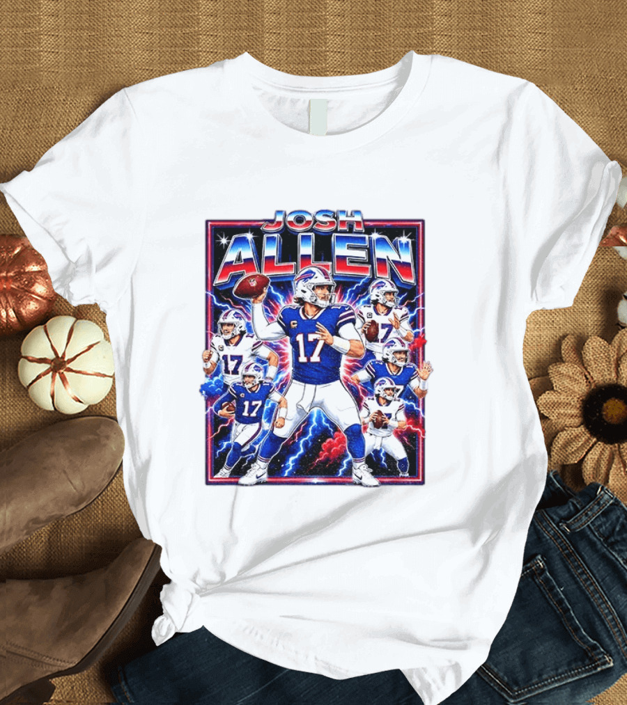 Josh Allen Buffalo Bills Galactic Storm Quarterback 17 T-Shirt
