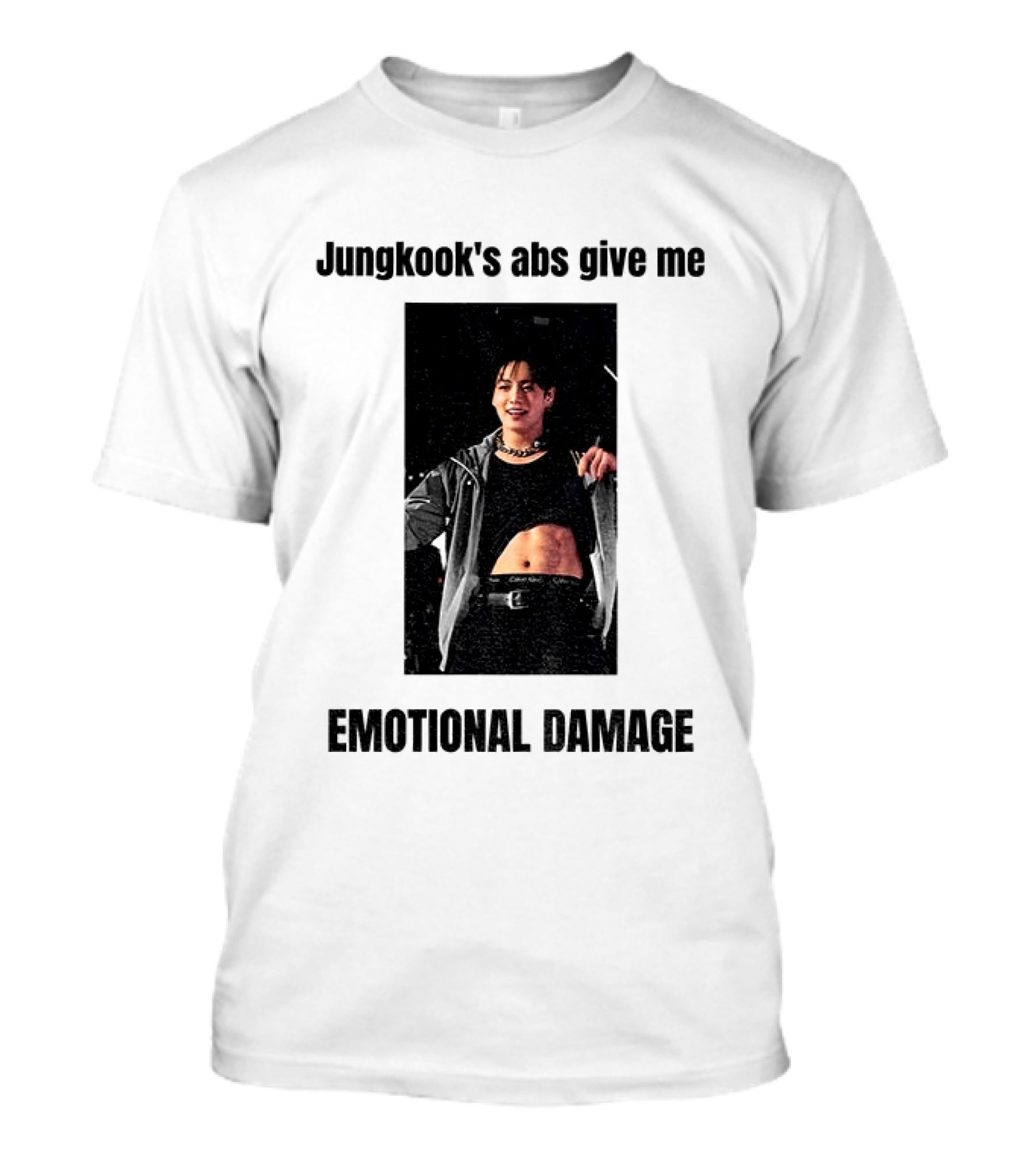 Jungkook's Abs Give Me Emotional Damage Fandom Trend T-Shirt