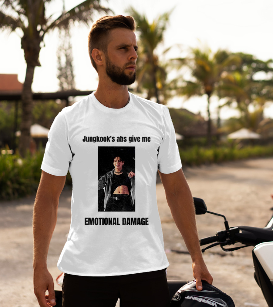 Jungkook's Abs Give Me Emotional Damage Fandom Trend T-Shirt