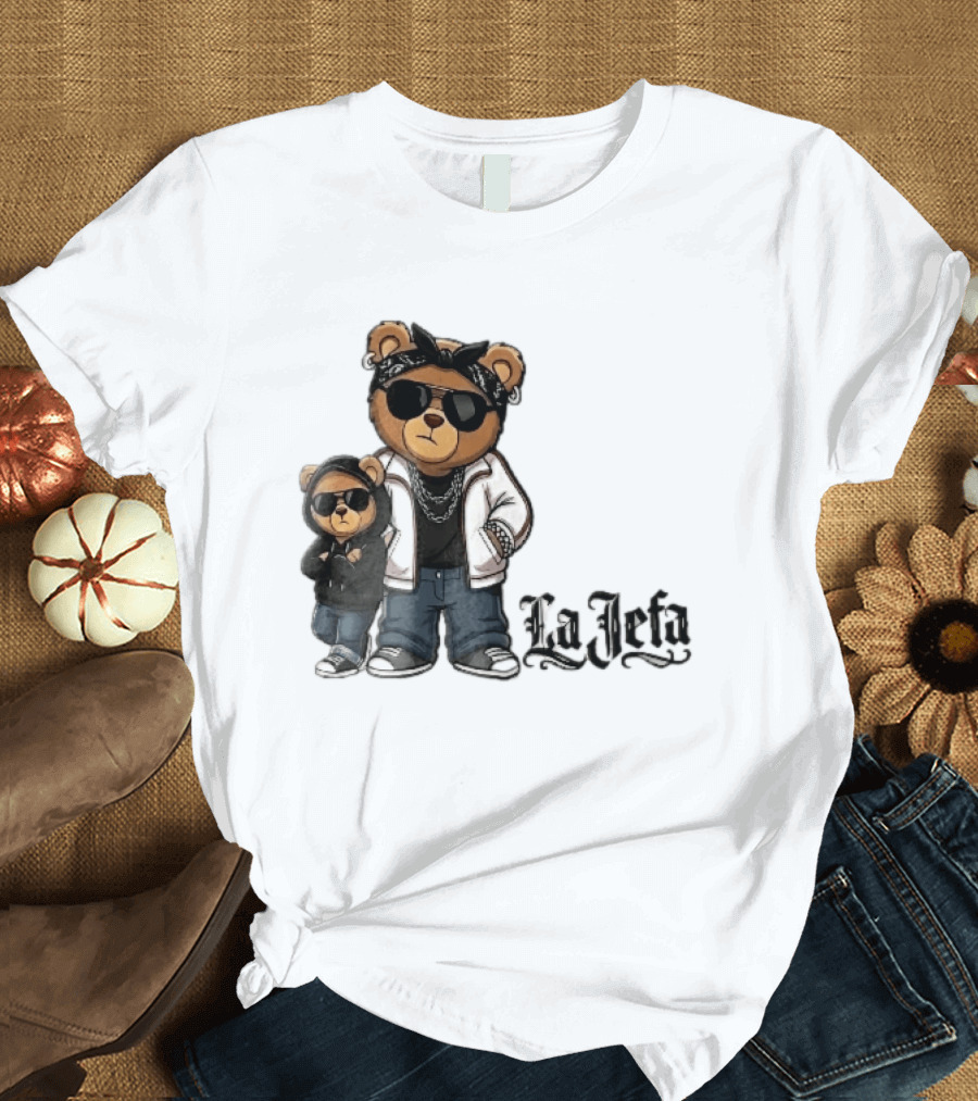 La Jefa Gangster Bears With Bandanas And Sunglasses T-Shirt