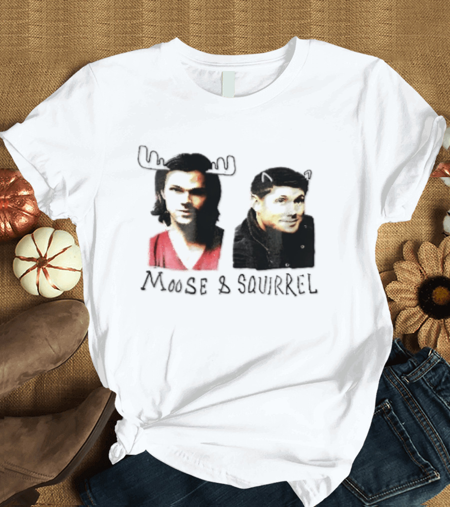 Moose And Squirrel Sam And Dean Winchester Supernatural T-Shirt