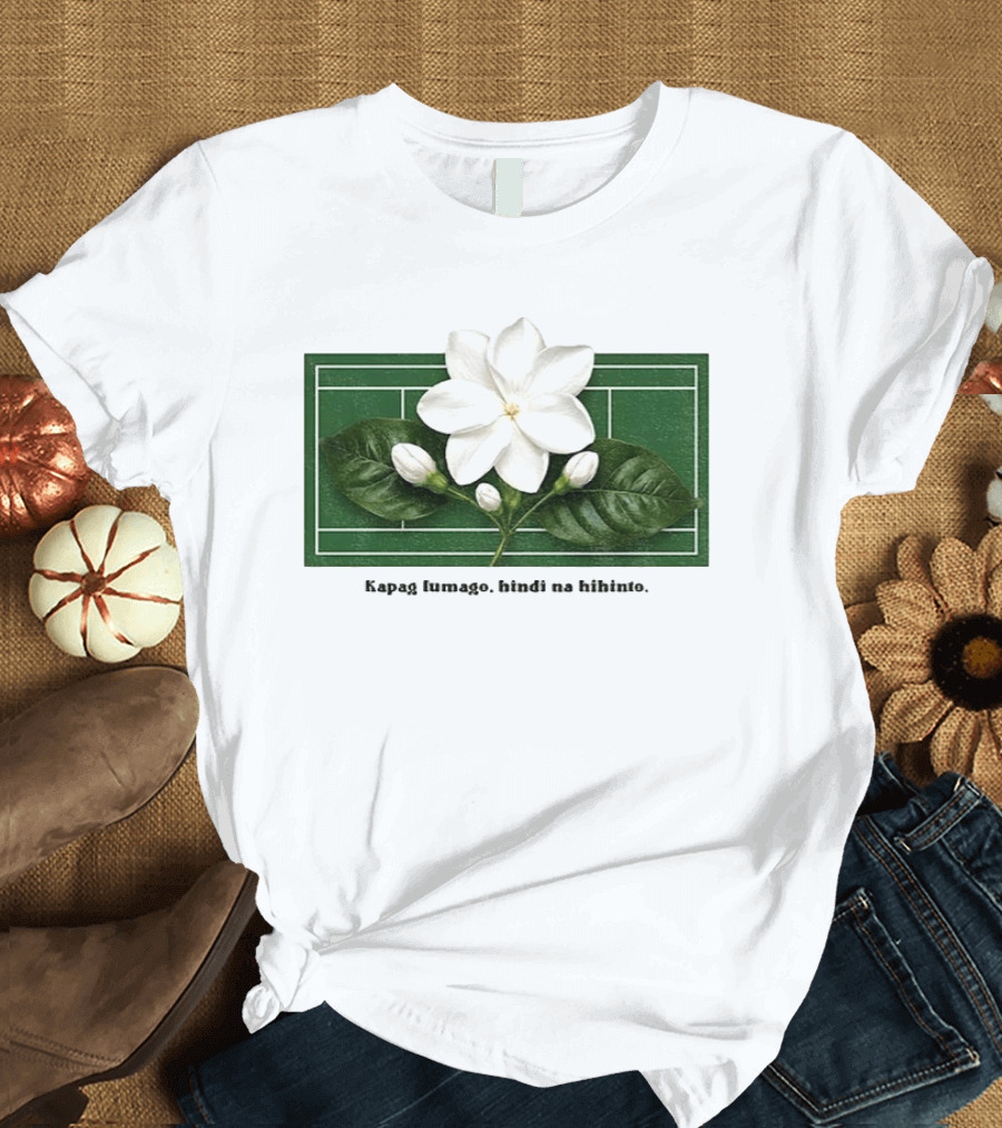 Alex Eala Sampaguita Kapag Lumago Tennis Court Motif T-Shirt