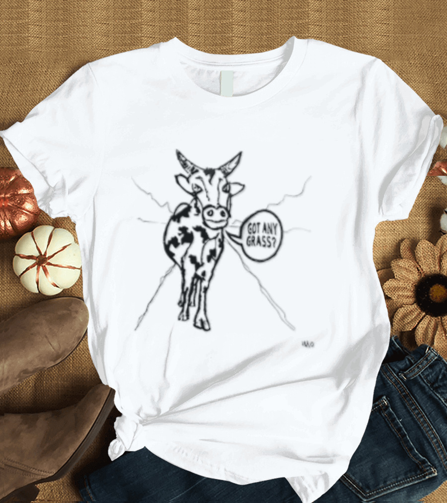 Cow Speaks Sarcasm Meme Black And White Sketch T-Shirt
