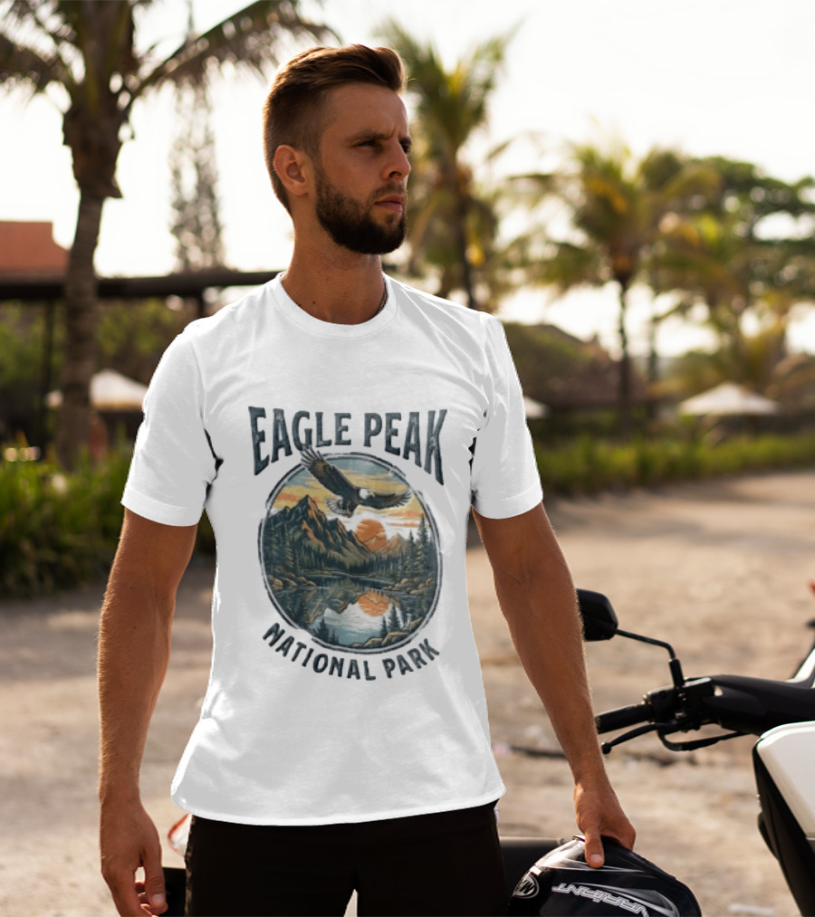 Eagle Peak National Park Eagle Mountains Lake Forest Sunset T-Shirt