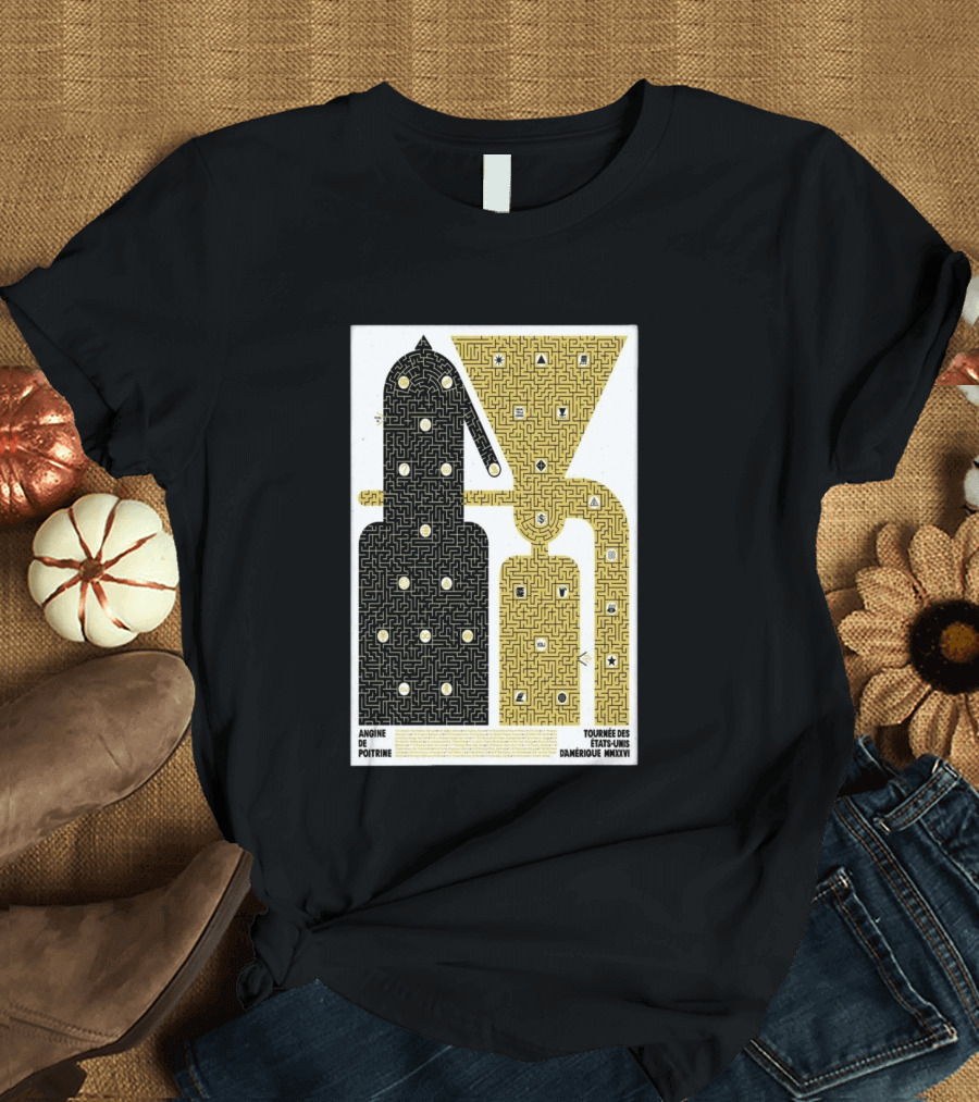 Angine De Poitrine Tournée Des États Unis D'Amérique MMXXVI Tour Music Limited T-Shirt