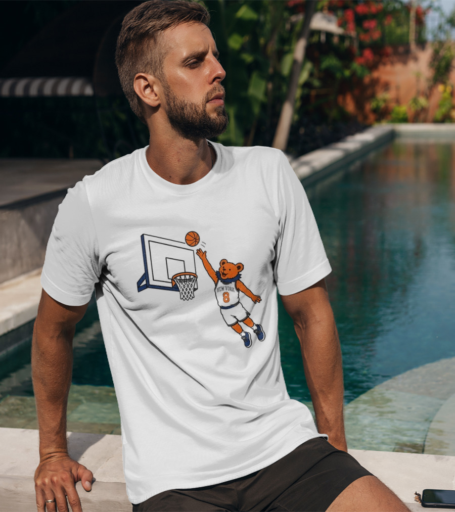New York Knicks Grateful Dead Dancing Bear Basketball OG Anunoby Tip T-Shirt