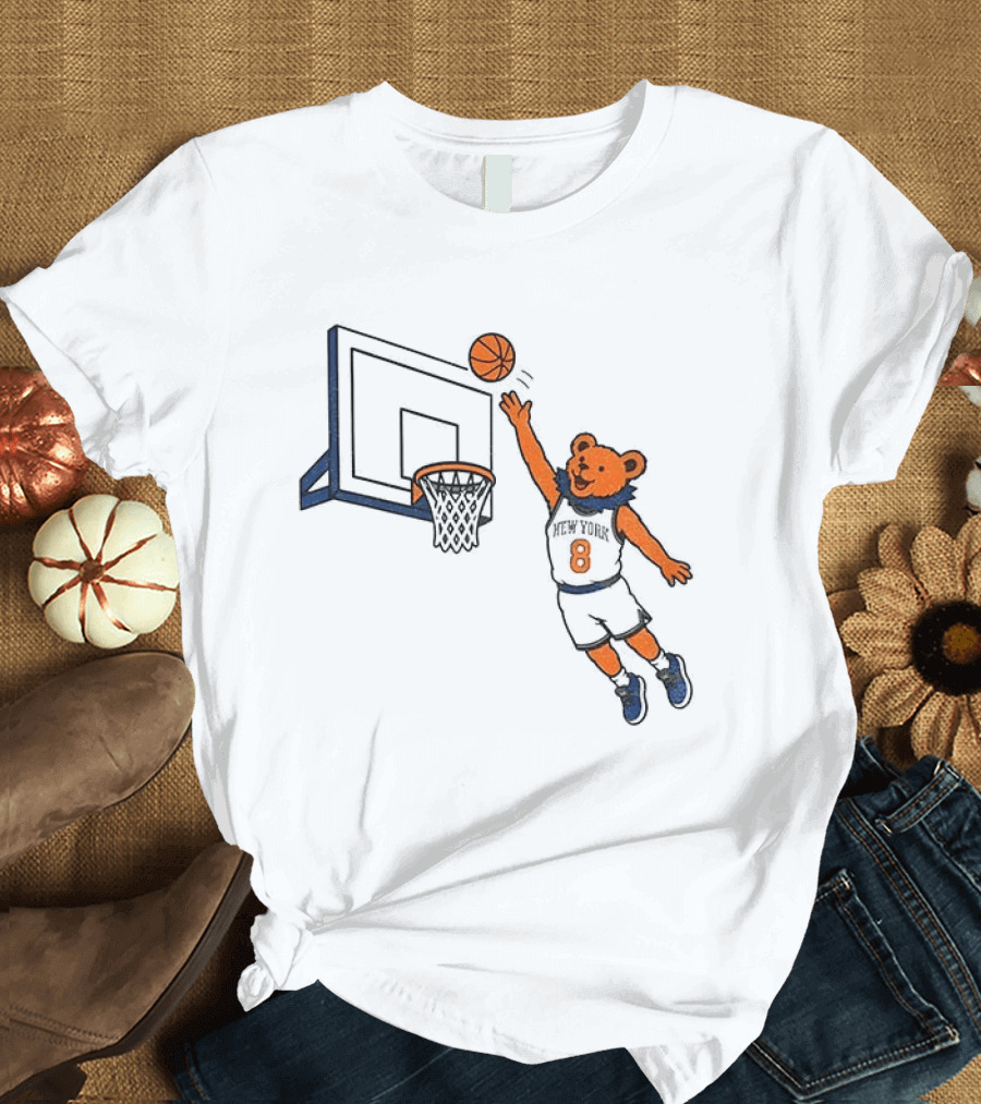 New York Knicks Grateful Dead Dancing Bear Basketball OG Anunoby Tip T-Shirt