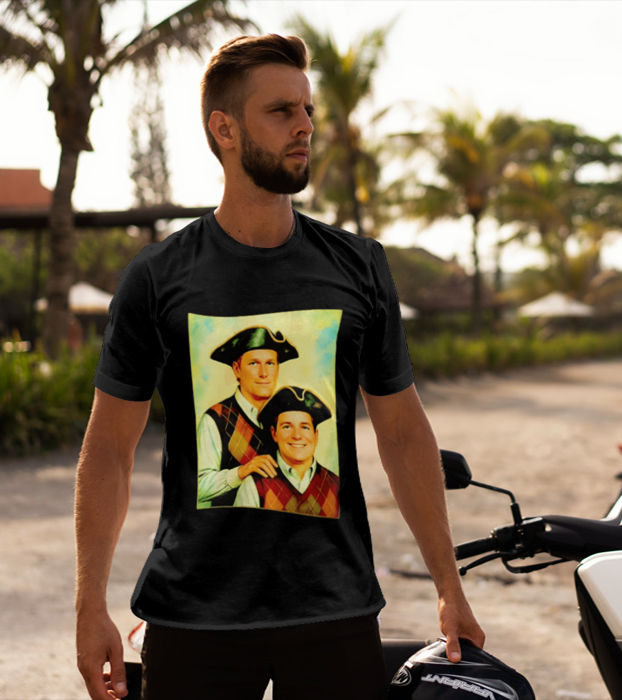 Bill Belichick Tom Brady New England Patriots Colonial Style Historical T-Shirt