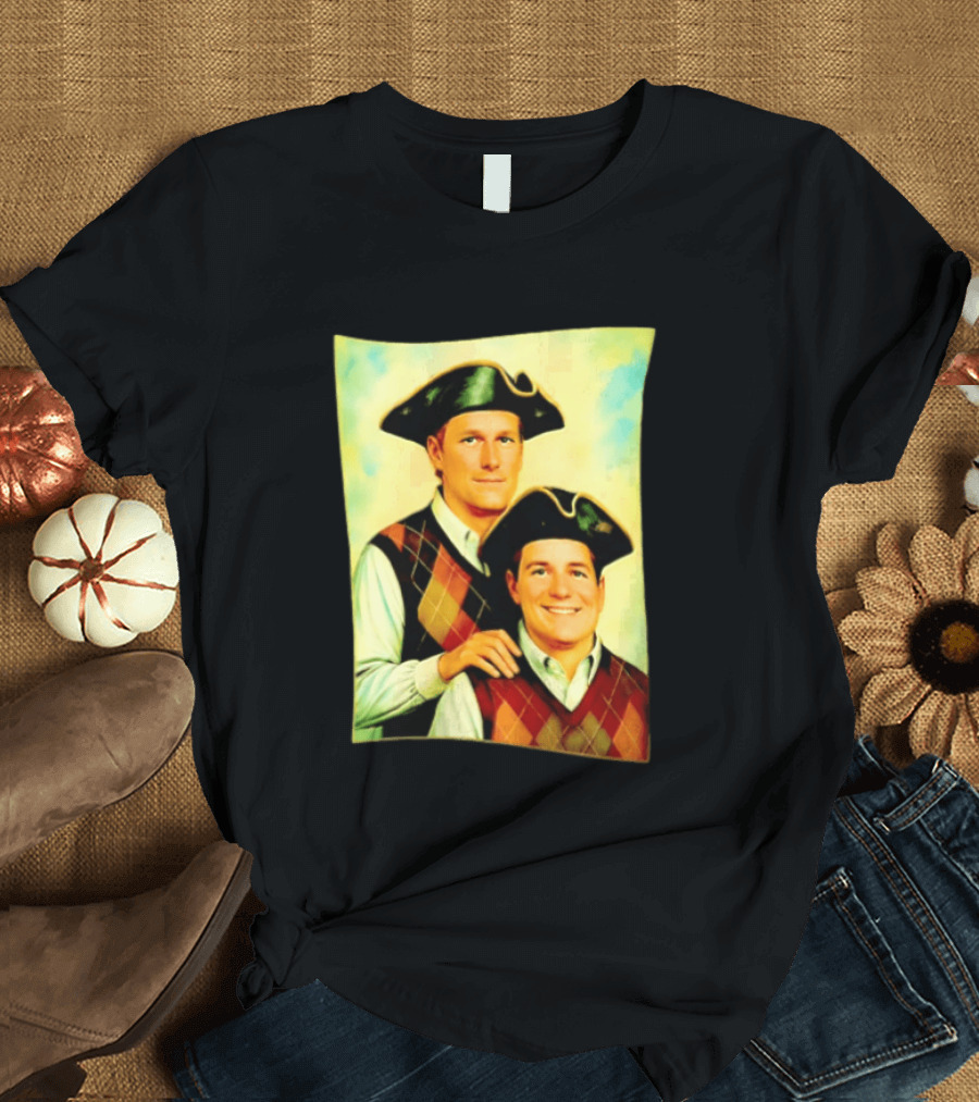 Bill Belichick Tom Brady New England Patriots Colonial Style Historical T-Shirt