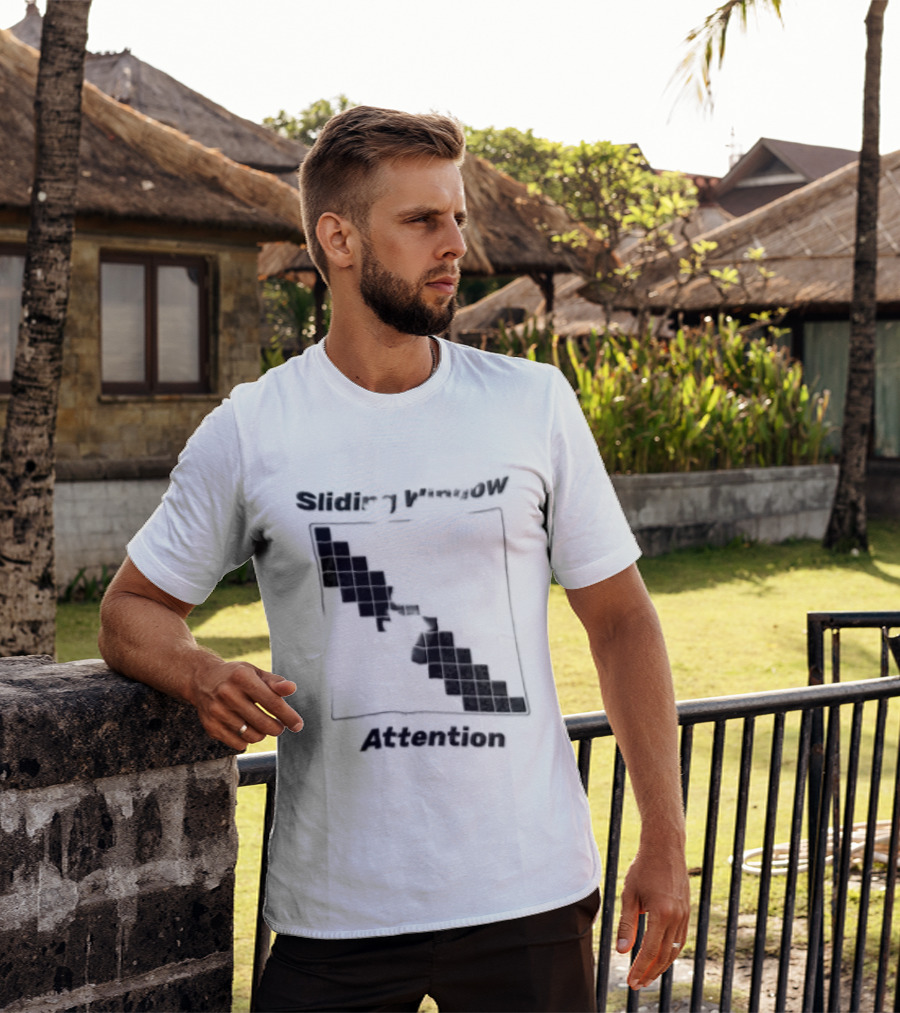 Sliding Window Attention Mechanism Diagram T-Shirt