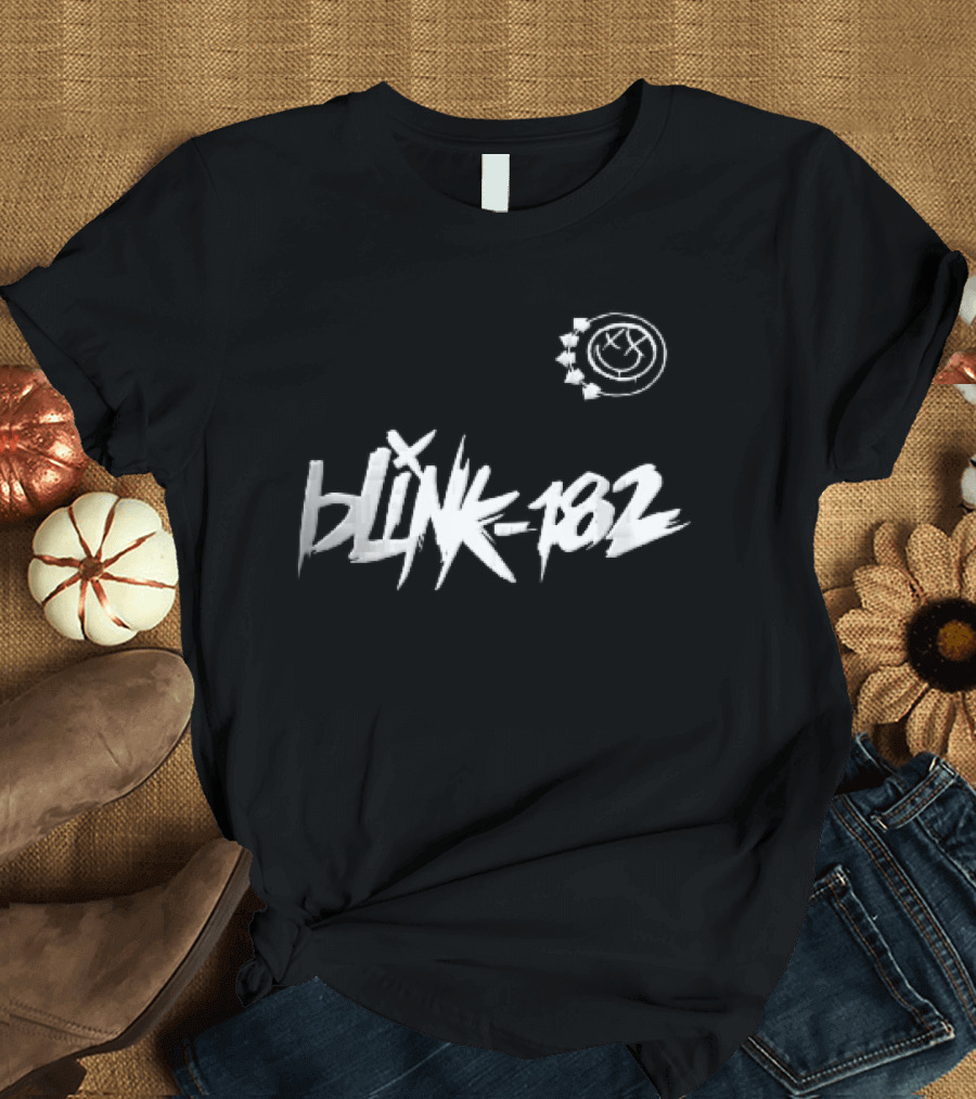 Blink 182 Graffiti Style Smiley Face T-Shirt