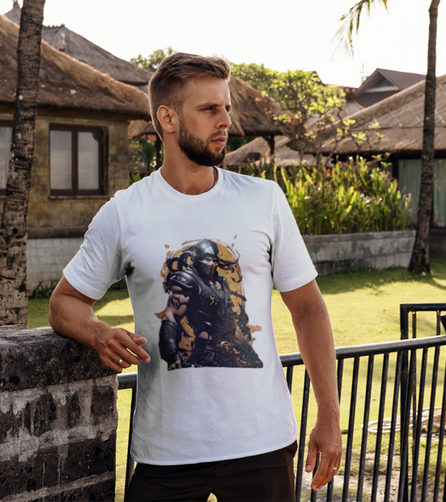 Mortal Kombat Scorpion Warrior Fighter T-Shirt