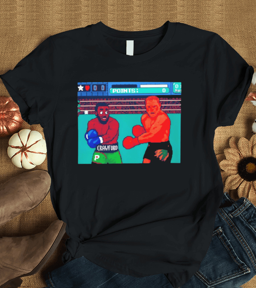 Crawford Vs Canelo Retro Boxing Arcade Game Showdown T-Shirt
