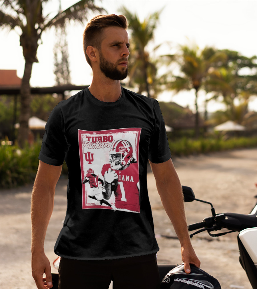 Indiana Hoosiers Turbo Richard #1 Football Powerhouse T-Shirt