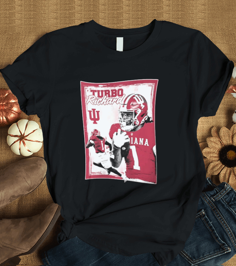Indiana Hoosiers Turbo Richard #1 Football Powerhouse T-Shirt