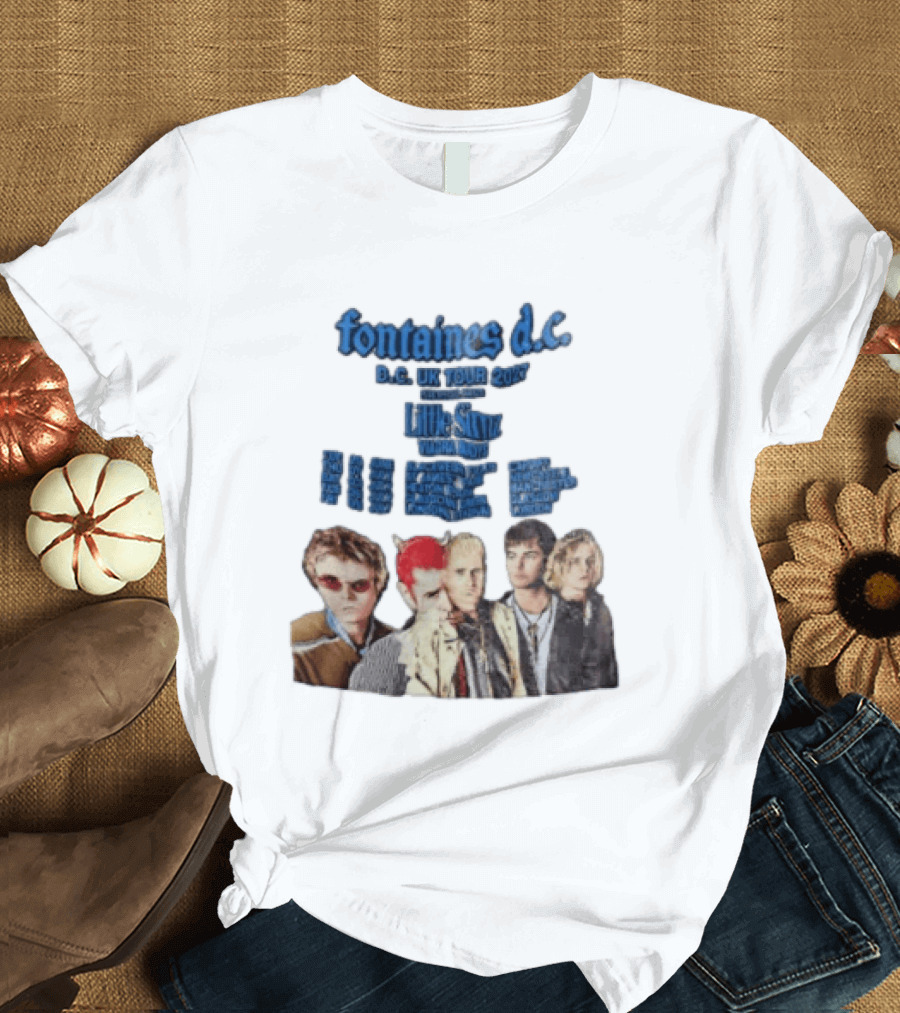 Fontaines D.C. UK Tour 2027 Summer Headline Tour Blue T-Shirt