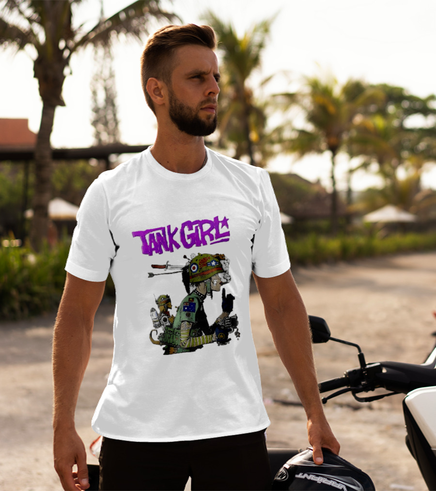 Tank Girl Charlie Dont Surf Punk Woman Helmet Gun Cigar Cartoon T-Shirt