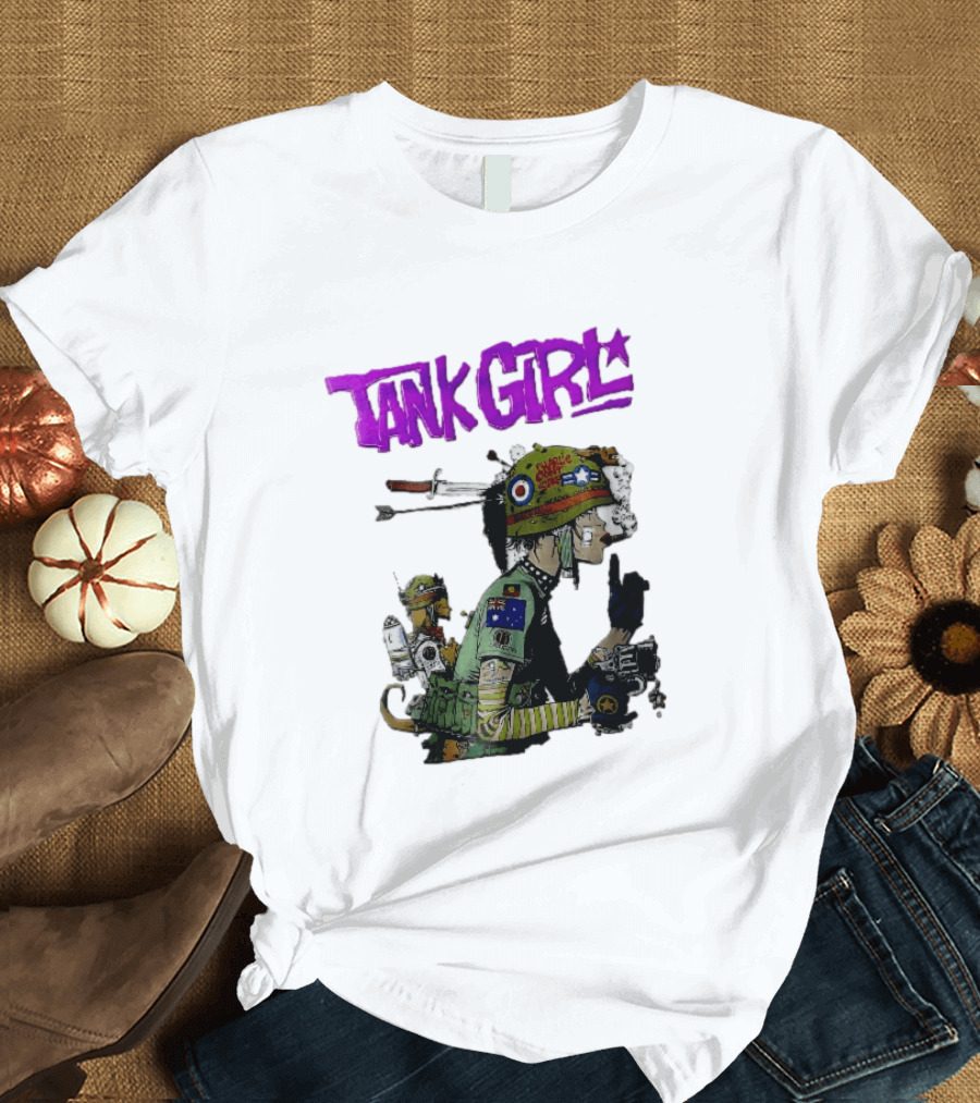 Tank Girl Charlie Dont Surf Punk Woman Helmet Gun Cigar Cartoon T-Shirt