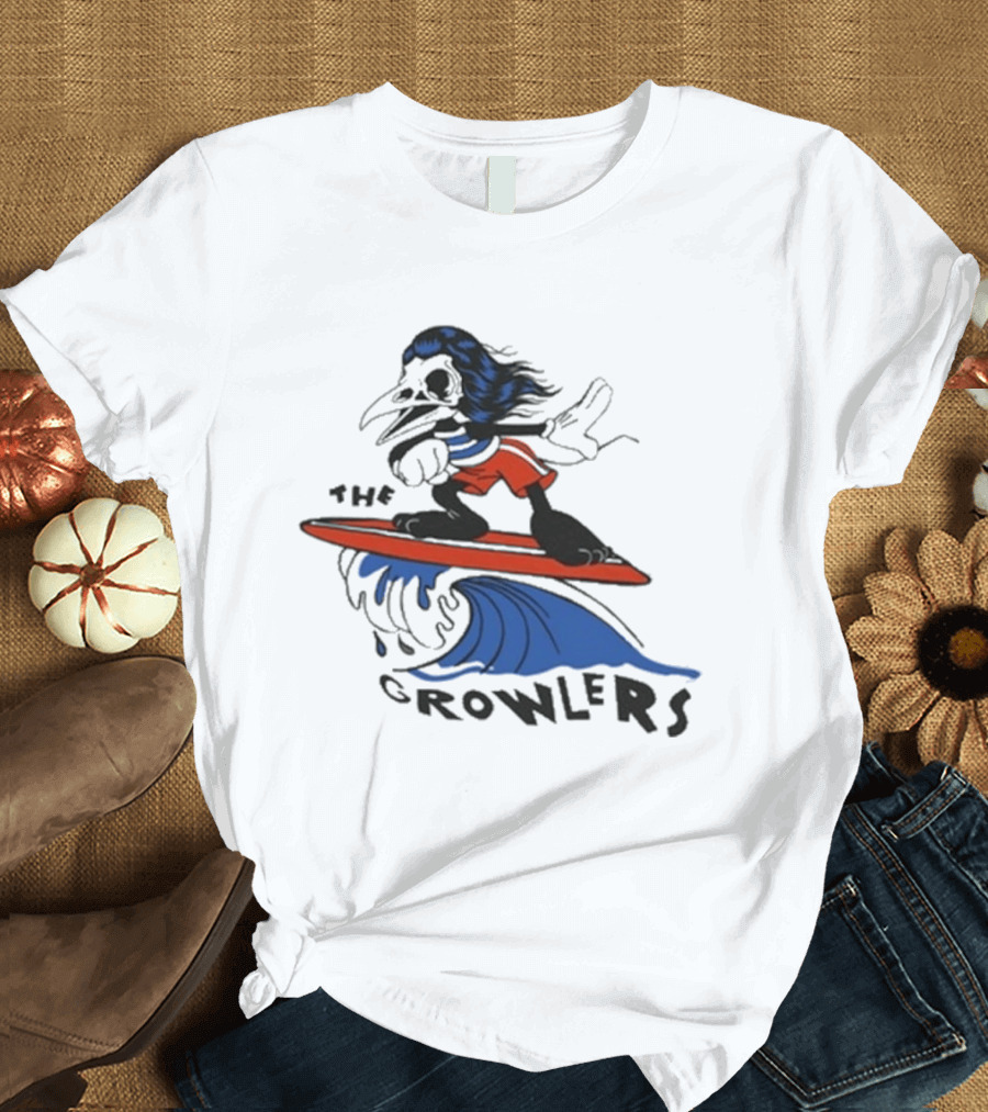 The Growlers Surfing Cartoon Character Wave Adventure T-Shirt